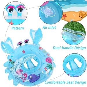 Flotador de Natación para Bebés, Asiento Inflable de Seguridad con Asa, Anillo de Natación para Niños de 8 a 48 Meses, Piscina y Playa - Product Image 2