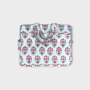 Sac pour ordinateur portable matelassé à la mode pour affaires et usage quotidien Tissu imprimé en coton gris léger et imperméable - Product Image 4