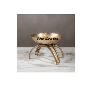 Polished Iron Metal Gold Color <b>Chocolate</b> Bowl Stand Customized Size Shape <b>Wedding</b> Classic Kitchenware Serving Bowl Best Prices - Product Image 4