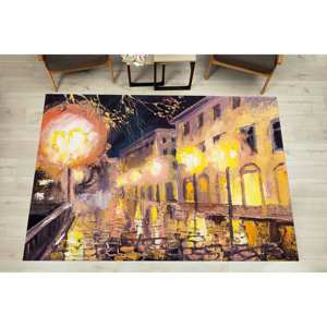 Alfombra Night In Paris: Vista del Paisaje Urbano, Alfombra Decorativa, Alfombra de Chenilla - Product Image 5