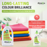 Detergente Líquido Vegano Ecológico AlmaWin Personalizado de 2 Colores, 1.5L-20 Cargas, Fragancia Flor de Lima, Limpieza Radiante para Bebés