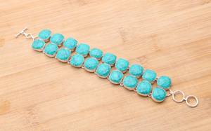 Turquoise 925 <b>Sterling</b> <b>Silver</b> Adjustable <b>Bracelet</b> Handmade Gemstone Jewelry Women Fashion Gift - Product Image 5
