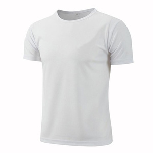 Camiseta de algodón y poliéster de secado rápido para hombre, ropa informal personalizada para gimnasio y fitness, venta al por mayor, con servicio OEM - Product Image 5