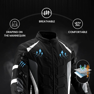 Veste de moto de tourisme d'aventure à succès, qualité supérieure, longue en Cordura, pour hommes et femmes, course XL, vêtements de sport respirants - Product Image 6