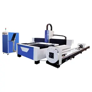 Mesin pemotong Laser CNC harga rendah Tiongkok mesin pemotong Laser serat untuk tabung lembaran dengan pemotong Laser CE