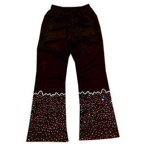 Pantalons de survêtement empilés hommes strass broderie soleil délavé à l'acide lavé pierre lavé hommes/femmes pantalons de survêtement pantalons de survêtement - Product Image 6