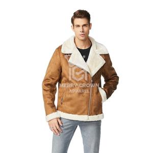 Chaqueta de piel de oveja para motociclista para hombre, chaqueta de invierno de cuero genuino para motociclista, novedad - Product Image 2