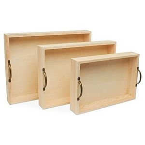 Bandeja de servicio de madera de diseño antiguo con mango de hierro chapado en oro Almohadillas y esteras al por mayor de la mejor calidad - Product Image 3