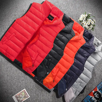 Chaleco Acolchado Grueso para Hombre, Talla Grande, con Logotipo Personalizado, Cuello Redondo, Botones Cubiertos, Bolsillos, Impermeable, Transpirable, Chaqueta de Invierno