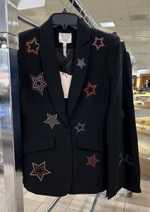 Fournisseur de vêtements OEM, blazer pour femme, col brodé de perles, luxueux, fait main, écologique, solide, coupe ajustée sexy, veste de mariage - Product Image 3