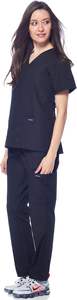 Vente en gros de combinaisons médicales personnalisées pour médecins et infirmières Pantalons de jogging unisexes en coton et polyester Uniformes hospitaliers - Product Image 3