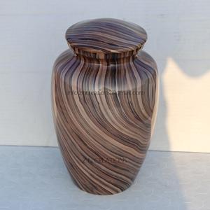 Best Quality Adult Urns Wooden Style Aluminum Cremation Urns for Human Ashes <b>Funeral</b> <b>Supplies</b> Urn at Wholesale Price From India - Product Image 5