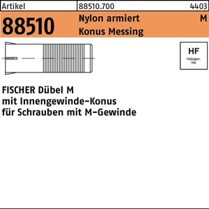 Anclajes Reforzados de Latón/Nylon para Fischer Dowel R 88510 M6x40/12, 50 Piezas - Product Image 1