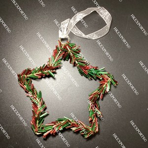 Adornos de cuentas de Navidad hechos a mano Decoraciones colgantes multicolores para decoración festiva de vacaciones - Product Image 6