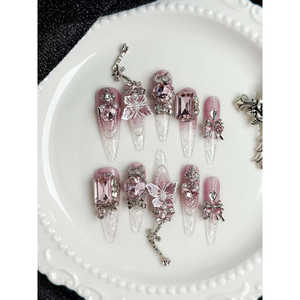 Pink Majesty - Adhesivos Decorativos para Uñas en Rosa Elegante, para Decoración de Uñas - Product Image 2