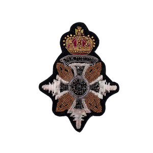 Insignias bordadas a mano de nuevo estilo de alta calidad, venta directa de fábrica, pasador de seguridad cosido rectangular - Product Image 4