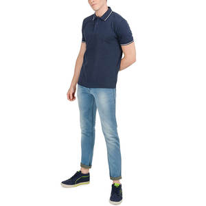 เสื้อโปโลผ้าฝ้ายสำหรับผู้ชายดีไซน์ล่าสุดกันรอยยับ - Product Image 2