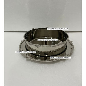 ชามเสิร์ฟช็อคโกแลตดีไซน์แฟนซีของตกแต่งโต๊ะแบบคลาสสิกทำจากโลหะเงินคุณภาพสูงสำหรับกิจกรรมพิเศษลดราคา - Product Image 1