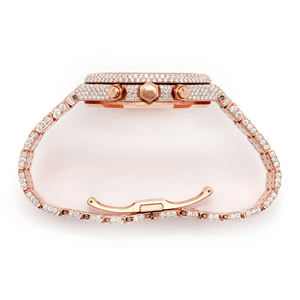 Reloj de Lujo con Incrustaciones de Moissanita y Cuarzo para Hombre, Estilo Hip Hop, Esfera de Cristal con Diamantes - Product Image 4