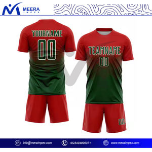 Uniforme de fútbol con diseño personalizado de la mejor calidad, camiseta de fútbol recién llegada en color degradado rojo y verde, ropa de fútbol superventas - Product Image 2
