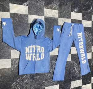 Ensemble survêtement personnalisé en deux pièces, pantalon de survêtement ample et sweat-shirt à capuche pour homme, sweat-shirt à capuche surdimensionné lourd à fermeture éclair pour homme, survêtement pour homme - Product Image 6