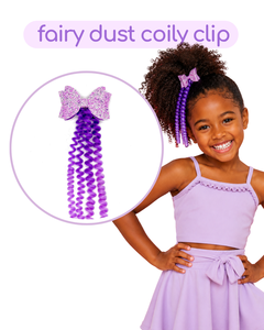 Coily Clips - Pinzas para el Cabello con Purpurina Morada, Efecto Hada, Brillan en la Oscuridad, Material Sintético, para Extensiones - Product Image 1