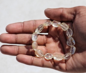 Unisex Classic Religious Style Natural Citrine Tumbled Beaded <b>Bracelet</b> Unique Wedding Anniversary Fashion <b>Bracelets</b> Perfect Gift - Product Image 3