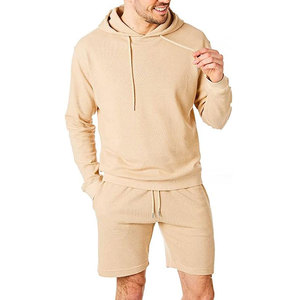2026 <b>Top</b> Sale Wholesale Men Slim Fit Hoodie Short Set Cotton Fleece Fabric With Front Logo Hoodie And Short Set For Online Sale - Product Image 1