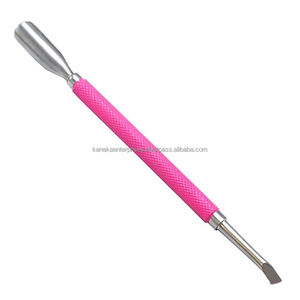 Empujador de Cutículas Profesional Kaneka, Doble Punta, Acero Inoxidable, Color Rosa, con Agarre Antideslizante, Herramienta de Manicura Reutilizable - Product Image 2