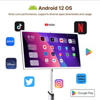 Televisor Inteligente Portátil con Pantalla Táctil LED de 32 Pulgadas y 120 Hz, 128 GB de Almacenamiento Integrado, Batería de 144000 mAh con Cámara de 13 MP y Monitor Giratorio