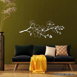การตกแต่งศิลปะดอกไม้ด้วยโลหะรูปปั้นเหล็กทำมือที่แขวนผนังตกแต่งอย่างหรูหราสำหรับห้องนั่งเล่นห้องนอนสำนักงาน - Product Image 2