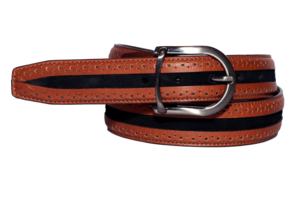 Vente en gros personnalisable ceinture de profil en cuir de peau de vache fait à la main décontracté Styles formels avec boucle en laiton disponibles divers modèles - Product Image 3