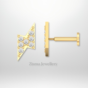 Joyería Piercing de lujo 14K oro real y diamantes cultivados en laboratorio VVS claridad DEF Color personalizable IGI GIA certificado al por mayor - Product Image 5