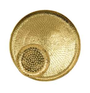 Juego de 2 bandejas de servicio de aluminio y metal con asa, perfectas para restaurantes y hoteles, servicios de catering - Product Image 5