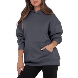 Sudadera con Capucha Extra Grande de Algodón Personalizada al por Mayor, Sudadera Gruesa para Mujer, Otoño Invierno, MOQ Bajo, OEM ODM - Product Image 1