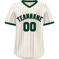 Maillot de baseball imprimé par transfert thermique en gros, en polyester anti-humidité, col en V, pull personnalisable, couleur sur mesure