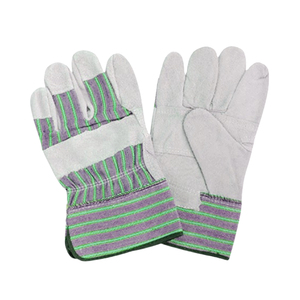 Gants de travail en cuir de vachette fendu bon marché de haute qualité Logo personnalisé en cuir fendu Gants de travail de sécurité robustes Stock - Product Image 3