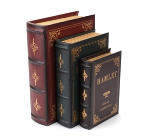 3 packs de boîtes à livres décoratives Décorations de livres anciennes en bois Boîte de rangement pour livres vintage - Product Image 2