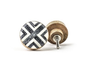 Poignée de tiroir et de porte en bois rond et résine, quincaillerie économique pour cuisine, armoire, commode - Product Image 5