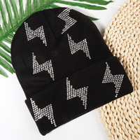 Venta de Fábrica al por Mayor, Gorro de Invierno con Bordado 3D, Cálido, Brillante, con Logotipo Personalizado, Suave, de Lujo, con Pedrería, Estilo Y2K, 100% Jacquard