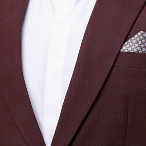 Conjunto de Traje para Hombre a la Moda, Pantalón y Chaqueta Antiarrugas, Transpirable, de Spandex/Nailon, Cuello en V, 240g, Cierre de un Botón, para Oficina o Boda - Product Image 5