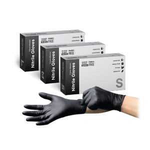 Gants en nitrile sans poudre Manchette perlée texturée jetable - Product Image 1