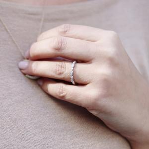 IGI Marquise Lab Grown White Diamond Ring 14K Chapado en oro para compromiso de boda o como regalo de banda - Product Image 1