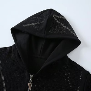 Vente chaude Vêtements de sport d'hiver légers pour hommes fabriqués au Pakistan Conception unique en strass Respirant Confortable Streetwear - Product Image 4
