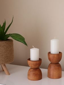 Bougeoir de belle forme de conception merveilleuse bougeoir en bois naturel pour la vente chaude bougeoir en bois au meilleur prix - Product Image 2