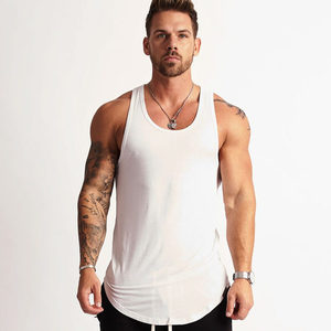 Débardeurs de sport pour hommes en coton personnalisé OEM débardeurs pour Fitness musculation mode Stringer Singlets - Product Image 1