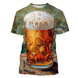 T-shirt en jersey pour homme, décontracté, respirant, 160g, tricoté en polyester/coton, manches courtes, imprimé par transfert thermique, teint uni PK - Product Image 1