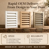 Fabricant de volets en bois et PVC en gros, 30 ans d'expérience OEM ODM, fournisseur d'usine de volets sur mesure