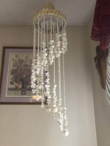 Shell carillon éolien fait à la main à partir de coquillages naturels décor côtier pour la maison jardin ou balcon Fro Vietnam - Product Image 5