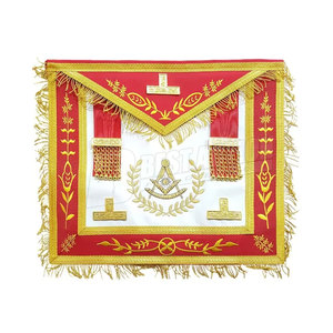 Delantal masónico Regalia bordado a mano de calidad superior Delantal masónico Maestro de alto grado - Product Image 5